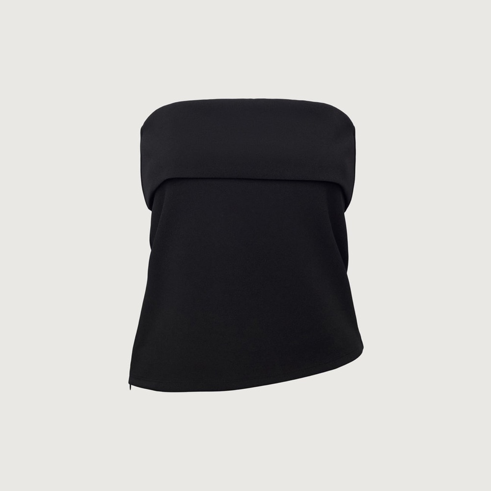 Oak + Fort Asymmetrical Tube Top (Black)